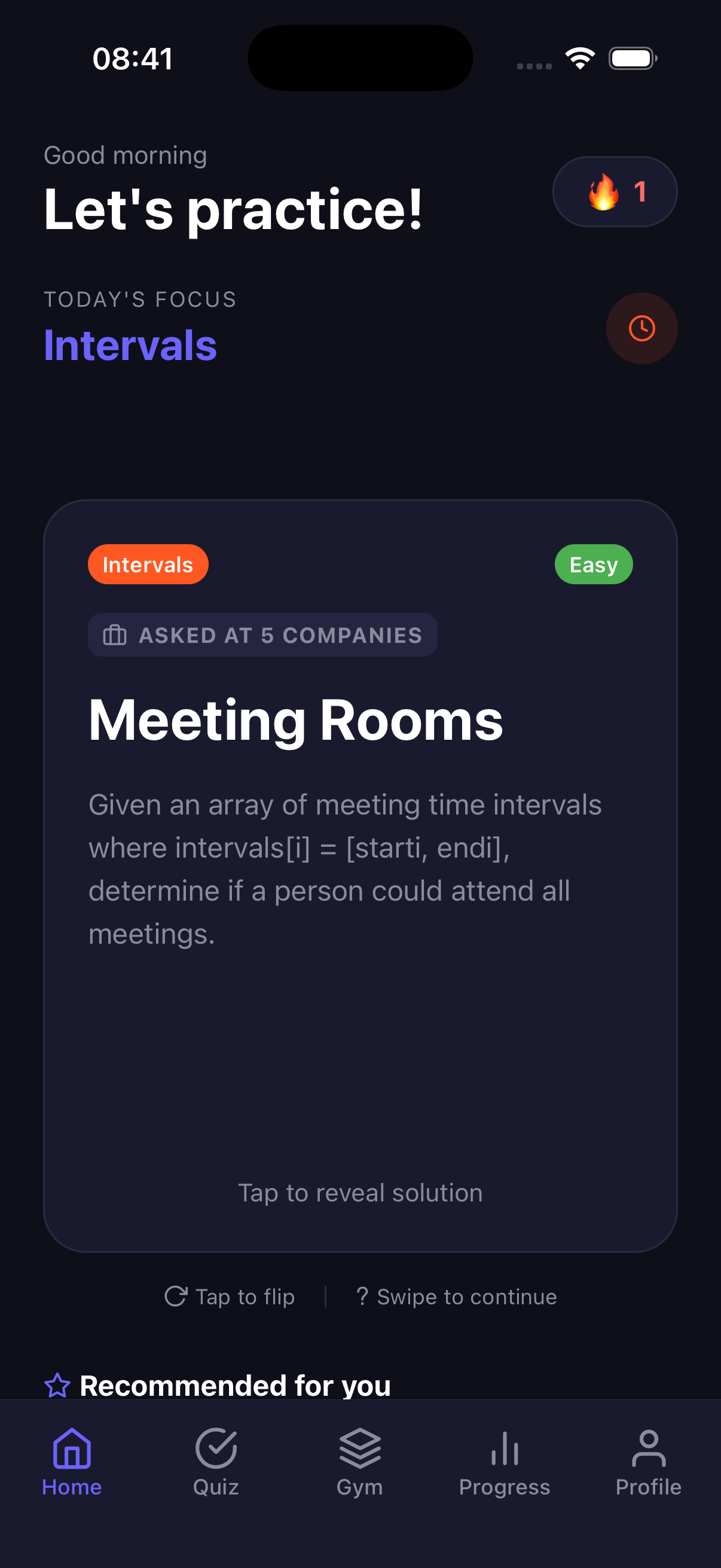 PocketDSA Daily Practice